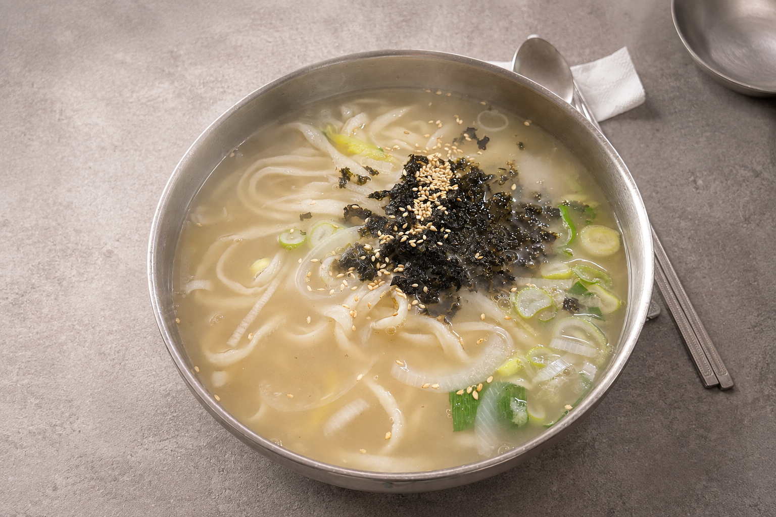홍두깨칼국수 매장·키오스크 완성 사진