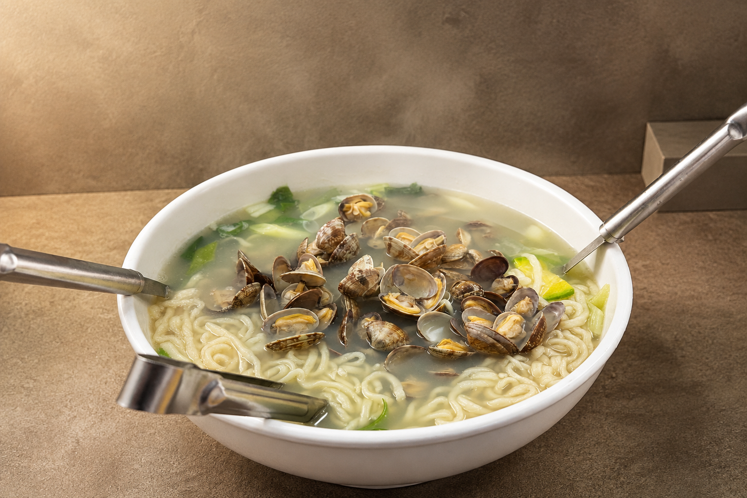 바지락칼국수 매장·키오스크 완성 사진