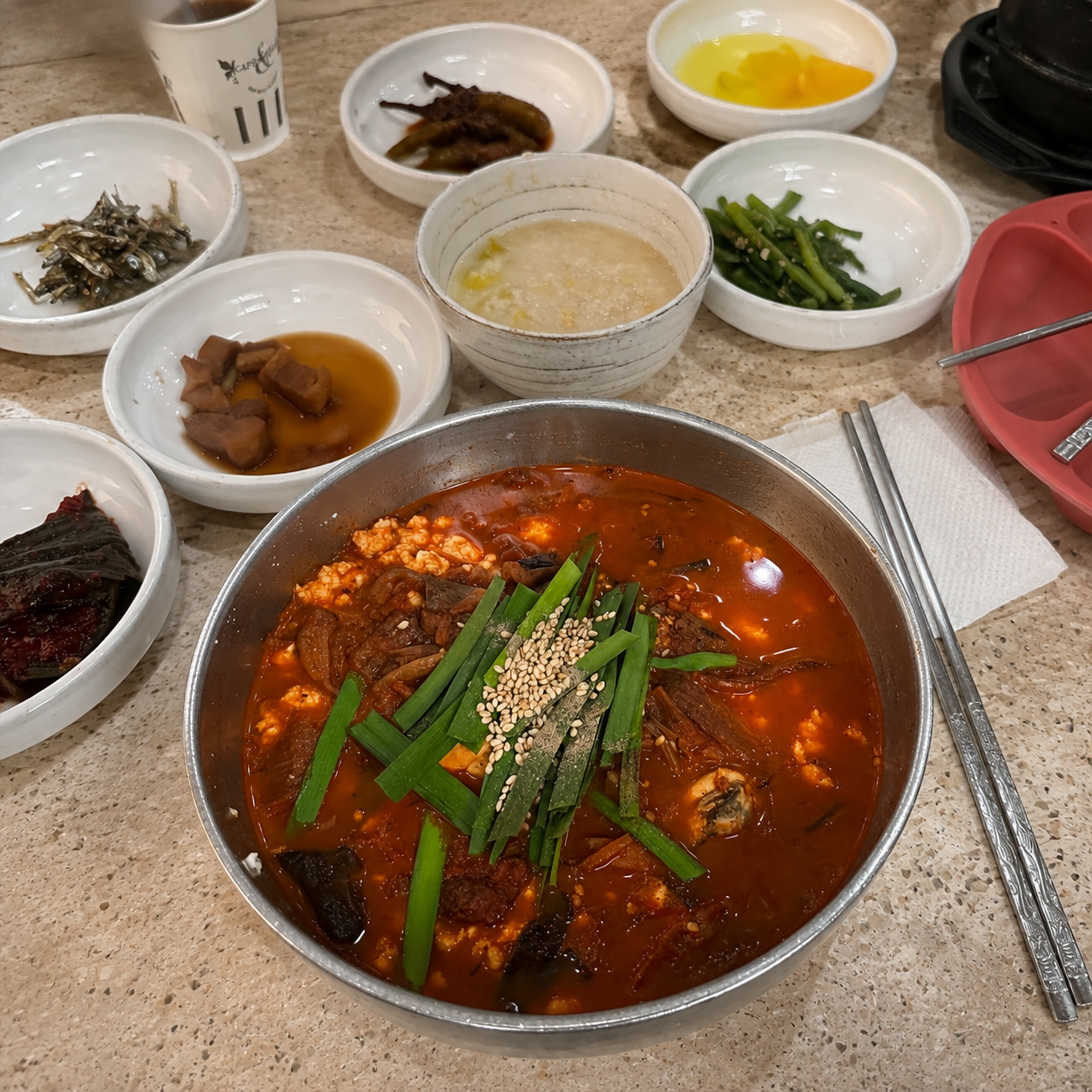육개장 한상 플레이스 완성 사진