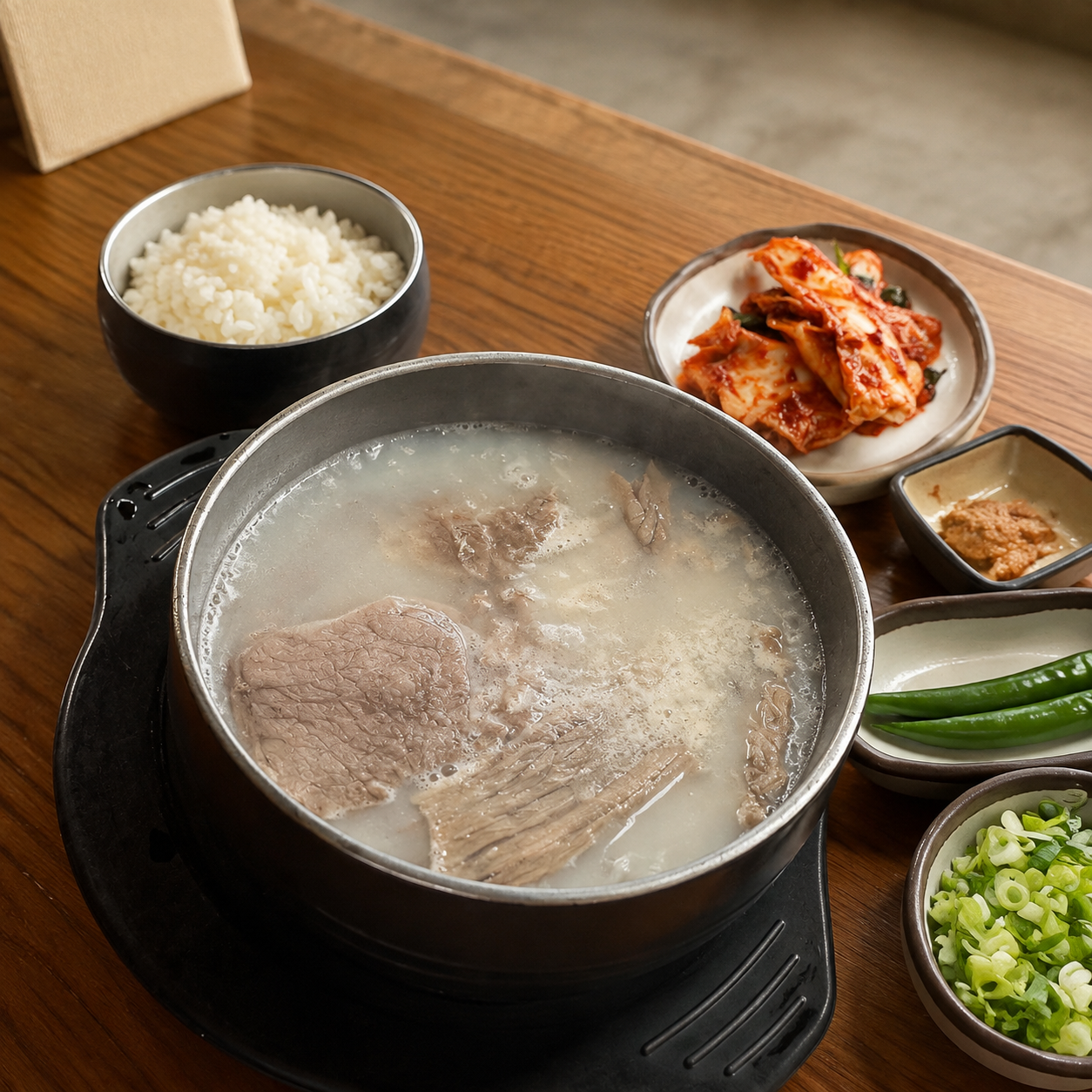 소고기 곰탕 정식 플레이스 완성 사진