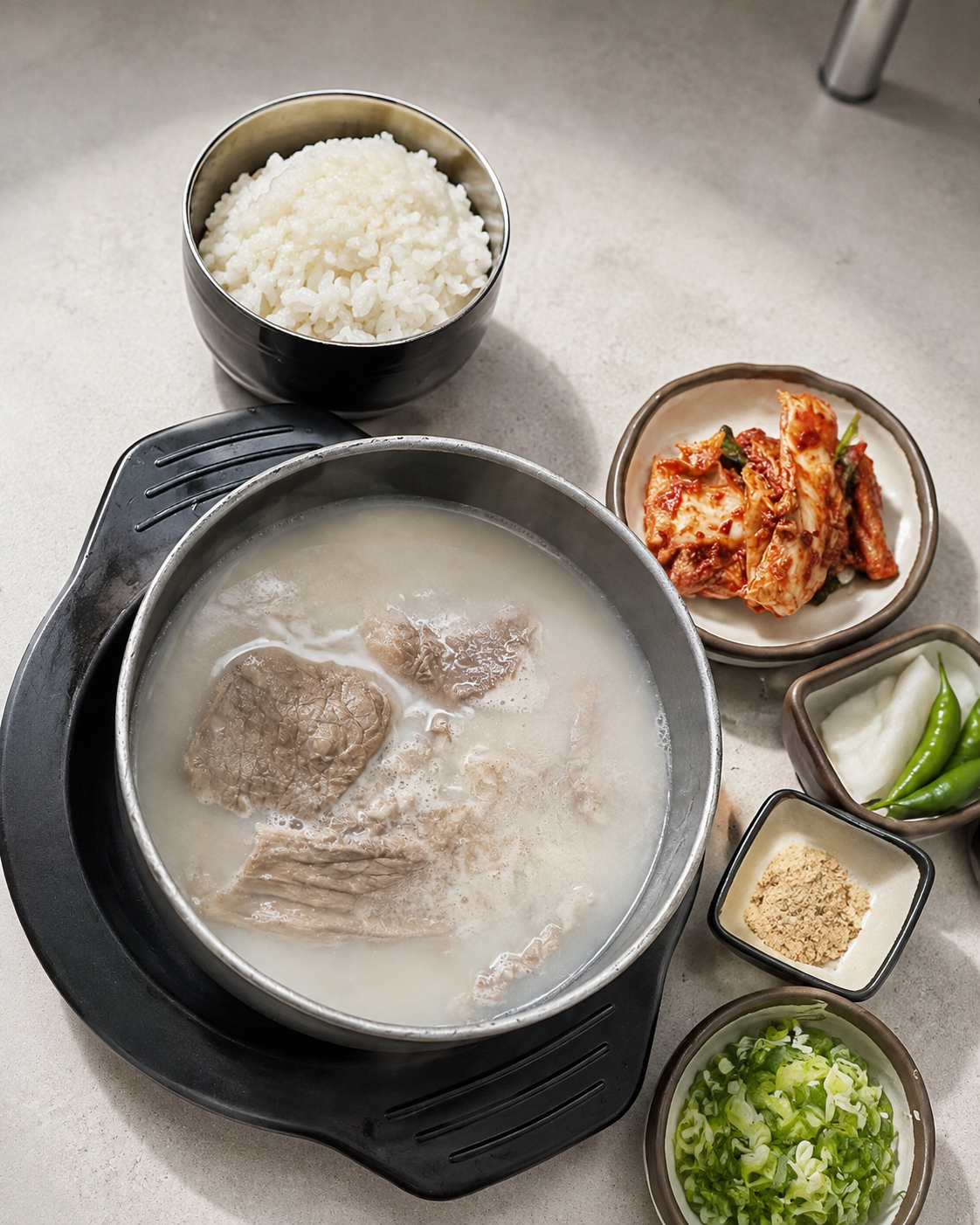 소고기 곰탕 정식 매장·키오스크 완성 사진
